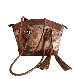 Patricia Nash Prairie Rose Leather Handbag Tote